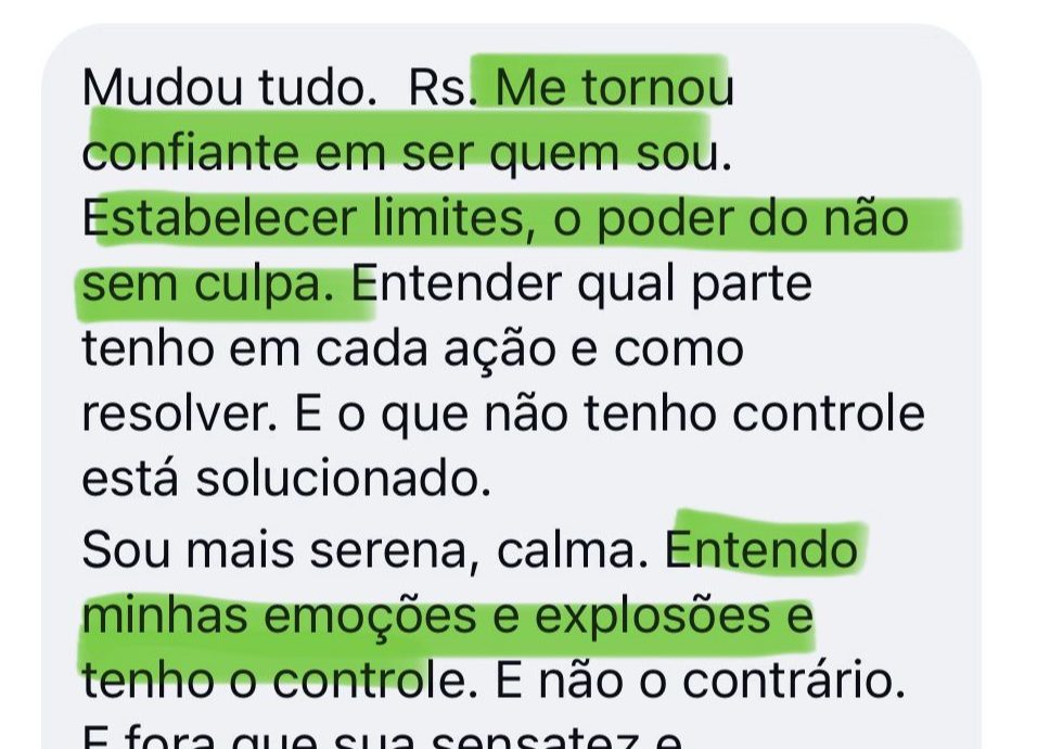 Relato sobre confiança, limites e equilíbrio emocional
